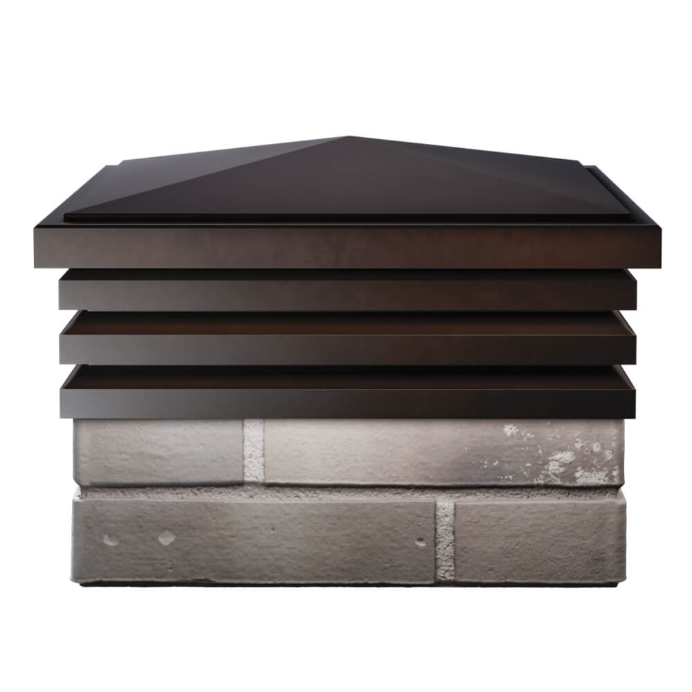 Колпак Zking Бона ХайТек Коричневый на столб 1.5х1.5 кирпича (385х385мм) Коломна фото