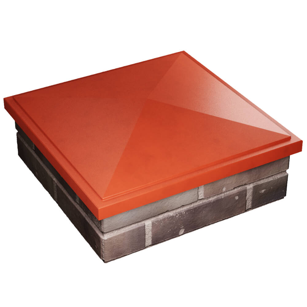 Колпак Zking БонаМоно Красный на столб 2х2 кирпича (515х515, 530х530мм) в Коломне фото