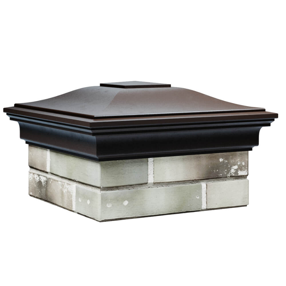 Колпак Zking Монблан Коричневый на столб 1.5х1.5 кирпича (385х385мм) в Коломне фото