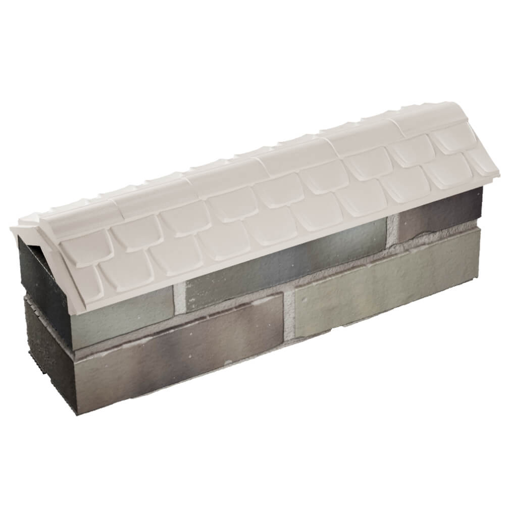 Парапет Zking Эльбрус Бежевый с посадкой на 0.5 кирпича (130мм) в Коломне фото
