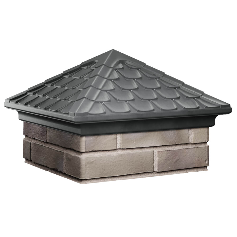 Колпак Zking Эльбрус Серый на столб 1.5х1.5 кирпича (385х385мм) в Коломне фото