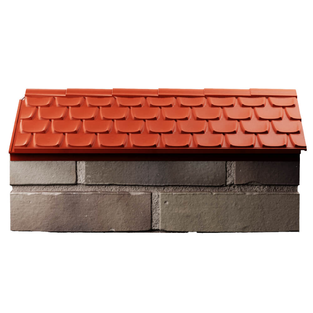 Парапет Zking Эльбрус Красный с посадкой на 1 кирпич (255мм) в Коломне фото