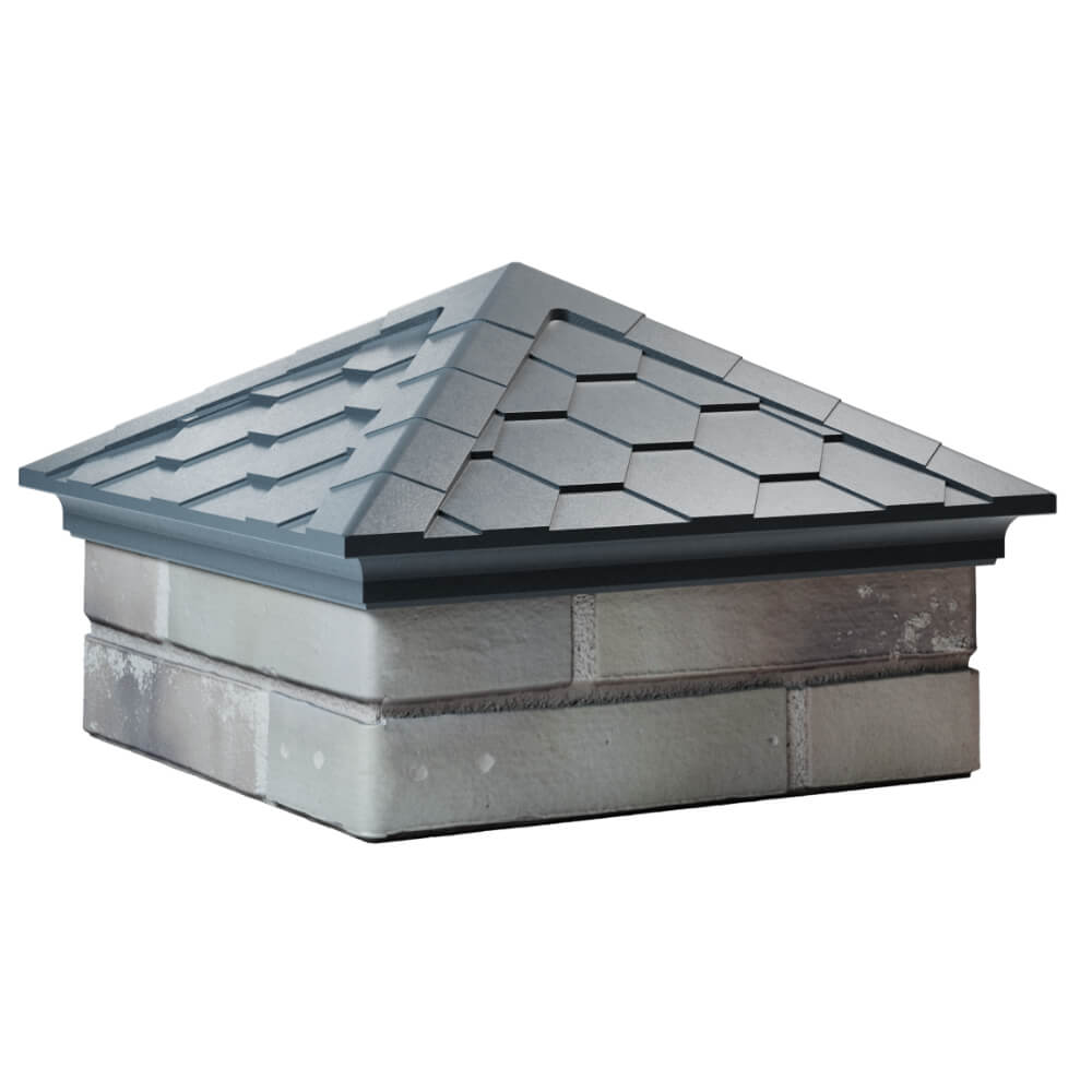 Колпак Zking Эверест Серый на столб 1.5х1.5 кирпича (390х390мм) в Коломне фото