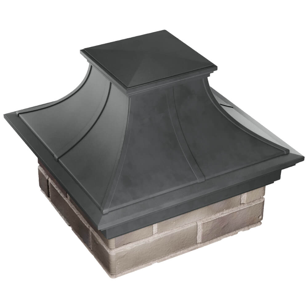 Колпак Zking Монблан Премиум Серый на столб 1.5х1.5 кирпича (385х385мм) в Коломне фото