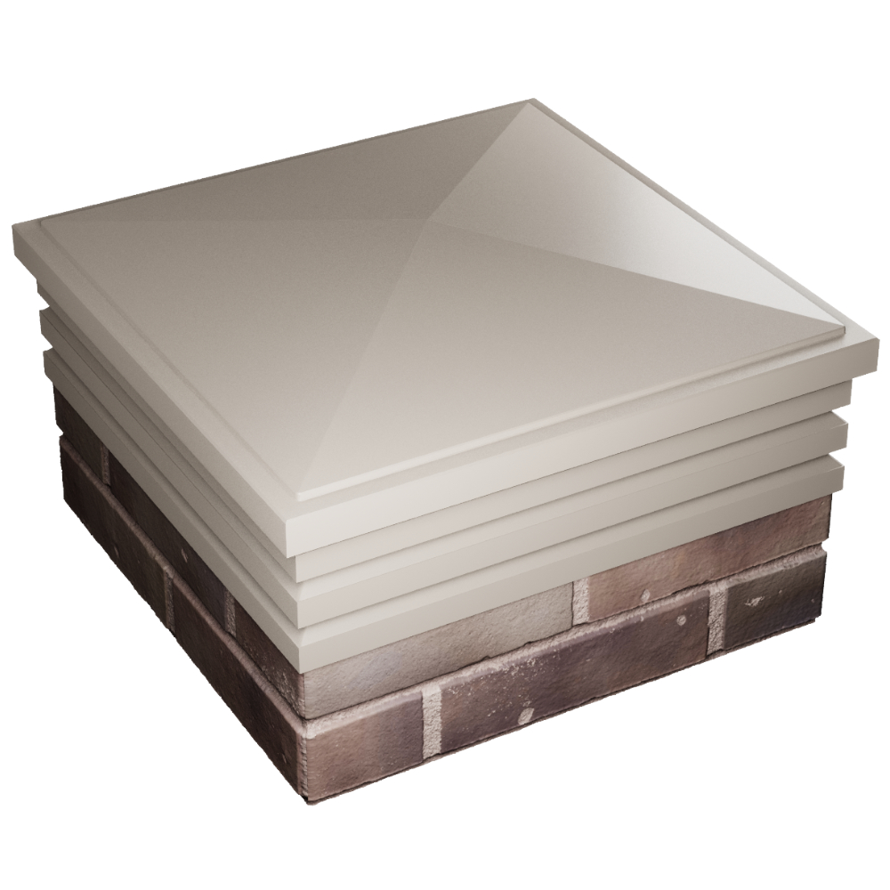 Колпак Zking Бона ХайТек Бежевый на столб 2х2 кирпича (513х513мм) в Коломне фото