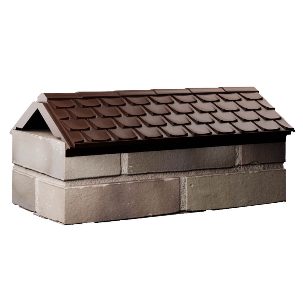 Парапет Zking Эльбрус Коричневый с посадкой на 1 кирпич (255мм) Коломна фото