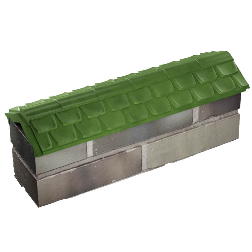 Парапет Zking Эльбрус Зеленый с посадкой на 0.5 кирпича (130мм) в Коломне фото